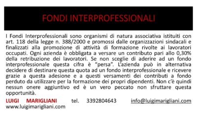 FONDI INTERPROFESSIONALI