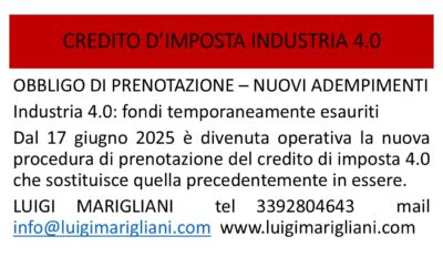 CREDITO D’IMPOSTA 4.0